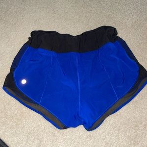 Blue and Black Lululemon Athletic Shorts
